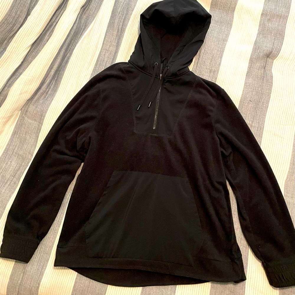 Black 3/4 zip Hoodie